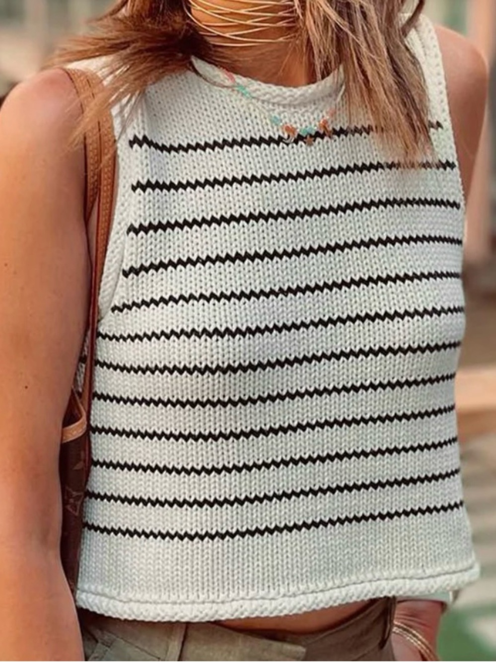 Striped Knit Top